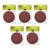 RYOBI 35-Piece 5 in. Random Orbit Sand Paper Assortment Set - 80, 120, and 220 Grit