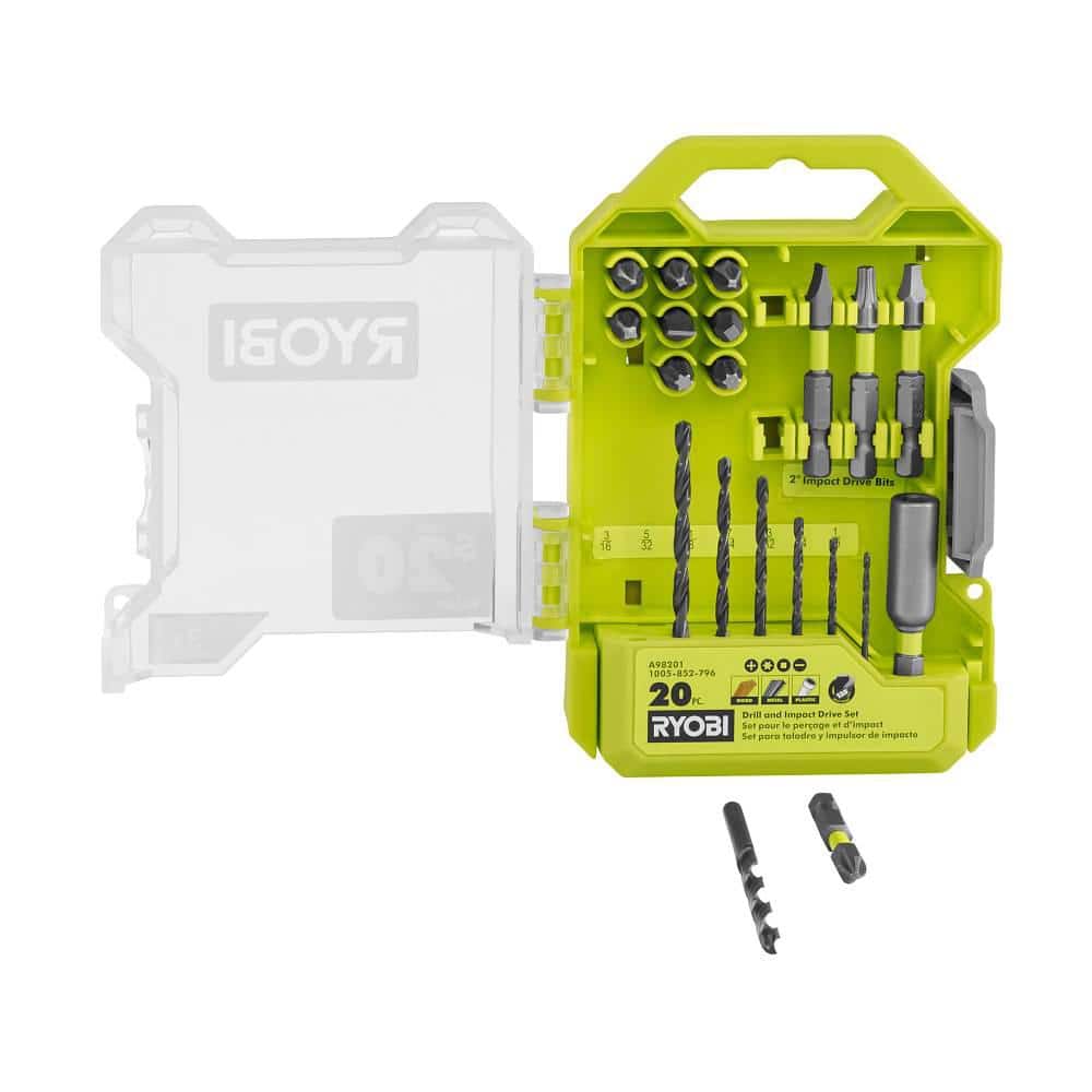 RYOBI Drill and Impact Drive Kit (20-Piece)