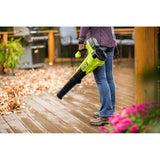 RYOBI One+ 18-Volt 13 in. Cordless Battery Walk Behind Push Lawn Mower and 250 CFM Blower with (2) Batteries and (2) Chargers