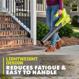 RYOBI One+ 18-Volt 13 in. Cordless Battery Walk Behind Push Lawn Mower and 250 CFM Blower with (2) Batteries and (2) Chargers