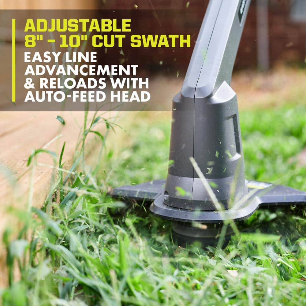 RYOBI ONE+ 18V 13 in. Cordless Push Lawn Mower & 10 in. String Trimmer/Edger Combo, 4.0 Ah Battery and Charger Included