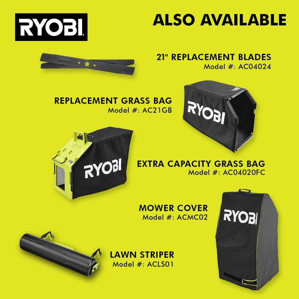RYOBI 40V HP Brushless 21 in. Battery Walk Behind Multi-Blade Push Lawn Mower with 7.5 Ah Battery and Rapid Charger