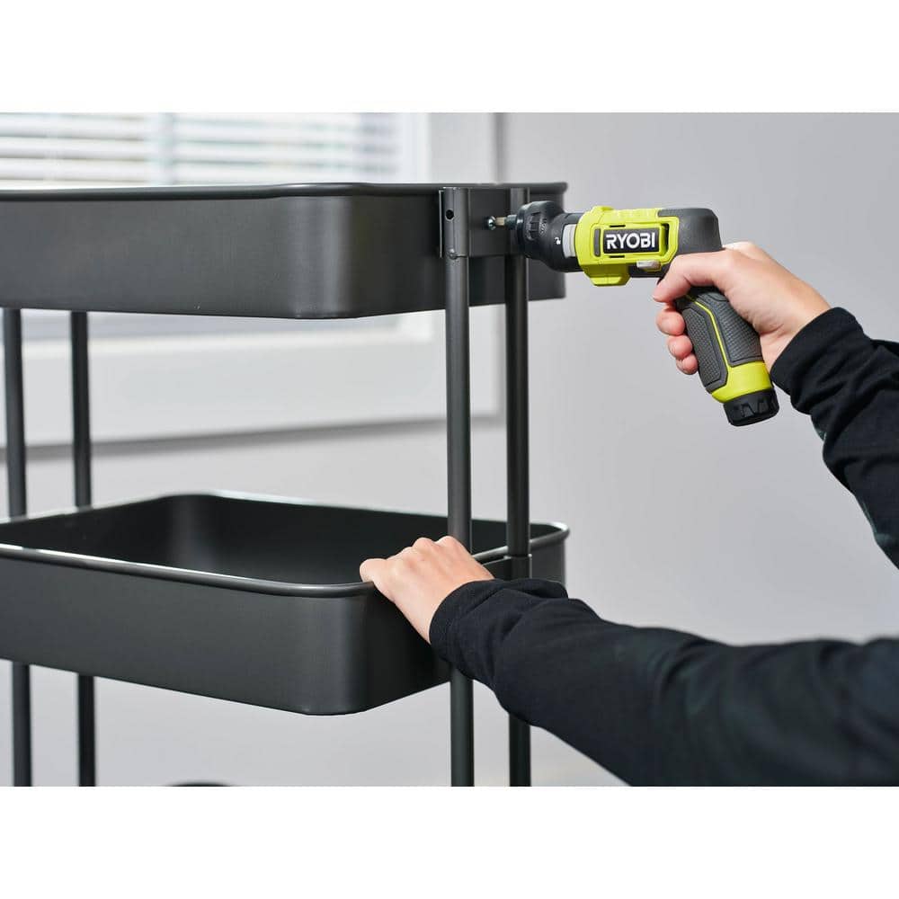 RYOBI USB Lithium Multi-Head Screwdriver with 2.0 Ah Battery and Charging Cable with USB Lithium 3.0 Ah Battery (2-Pack)