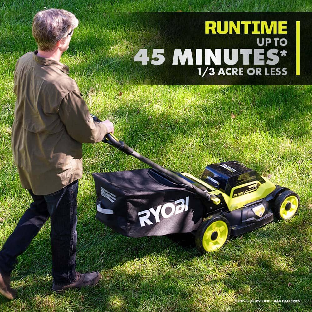 RYOBI ONE+ 18V HP Brushless Whisper Series 20" Self-Propelled Multi-Blade Walk Behind Mower - (4) 4.0 Batteries & (2) Chargers