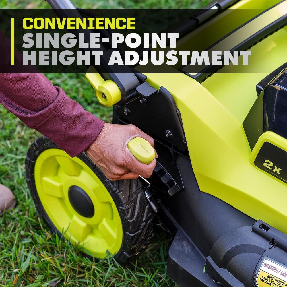 RYOBI ONE+ 18V HP Brushless Whisper Series 20" Self-Propelled Multi-Blade Walk Behind Mower - (4) 4.0 Batteries & (2) Chargers