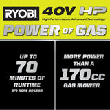 RYOBI 40-Volt HP Brushless 21 in. Cordless Battery Walk Behind Dual-Blade Self-Propelled Mower (Tool Only)