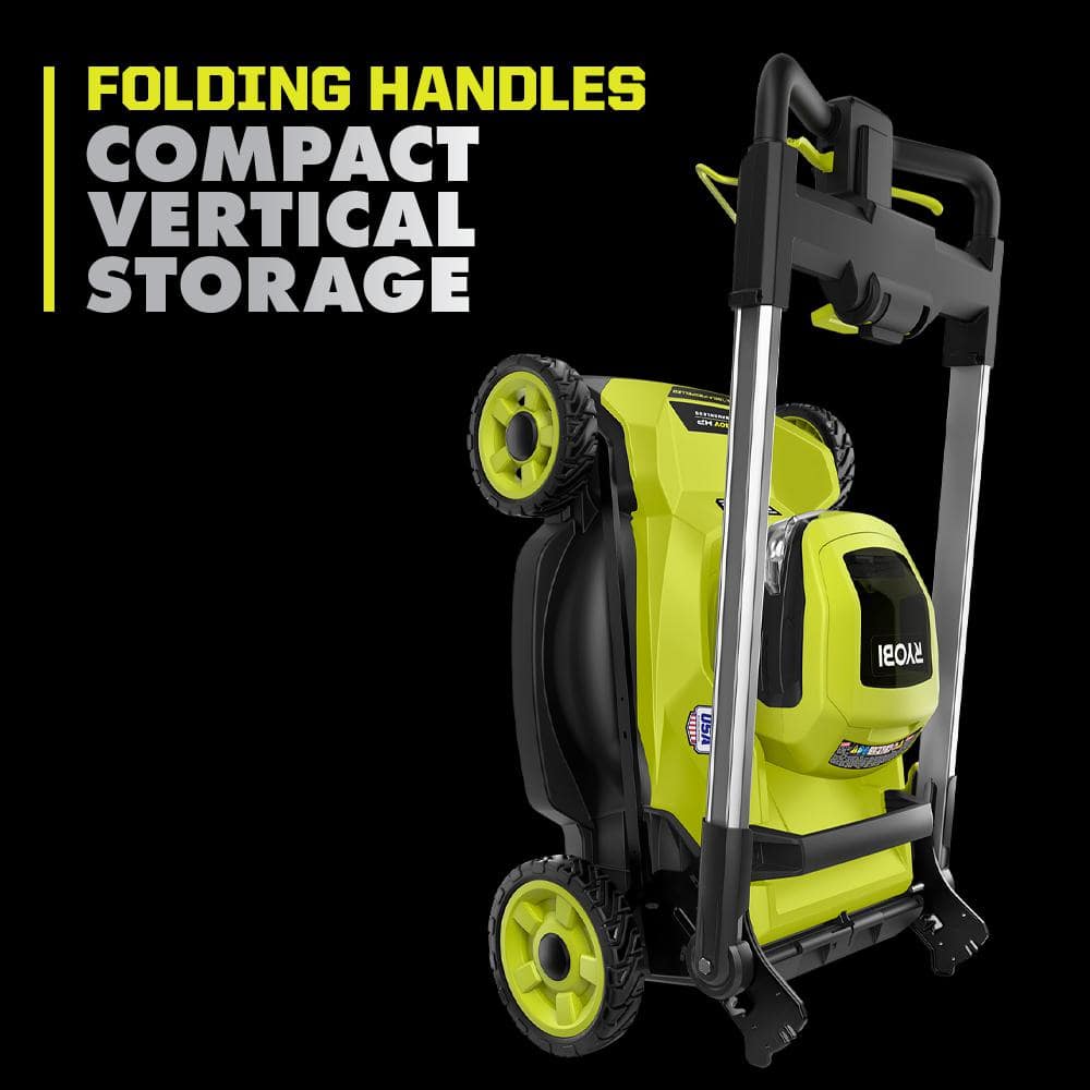 RYOBI 40V HP Brushless 21 in. Cordless Battery Walk Behind Self-Propelled Lawn Mower with (2) 6.0 Ah Batteries and Charger