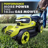 RYOBI 40V HP Brushless 21 in. Cordless Battery Walk Behind Self-Propelled Lawn Mower & Blower (2) 6.0 Ah Batteries and Charger
