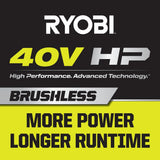 RYOBI 40V HP Brushless 21 in. Cordless Battery Walk Behind Self-Propelled Lawn Mower & Blower (2) 6.0 Ah Batteries and Charger