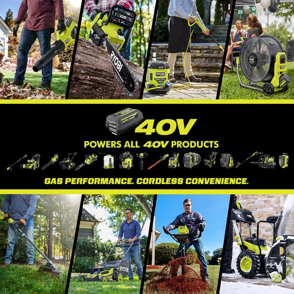 RYOBI 40V HP Brushless 21 in. Cordless Battery Walk Behind Self-Propelled Mower with (2) Batteries, Charger, Lawn & Leaf Bag
