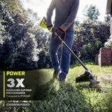 RYOBI 40V HP Brushless 20 in. Cordless Battery Walk Behind Self-Propelled Mower, Trimmer, Blower with Batteries and Chargers