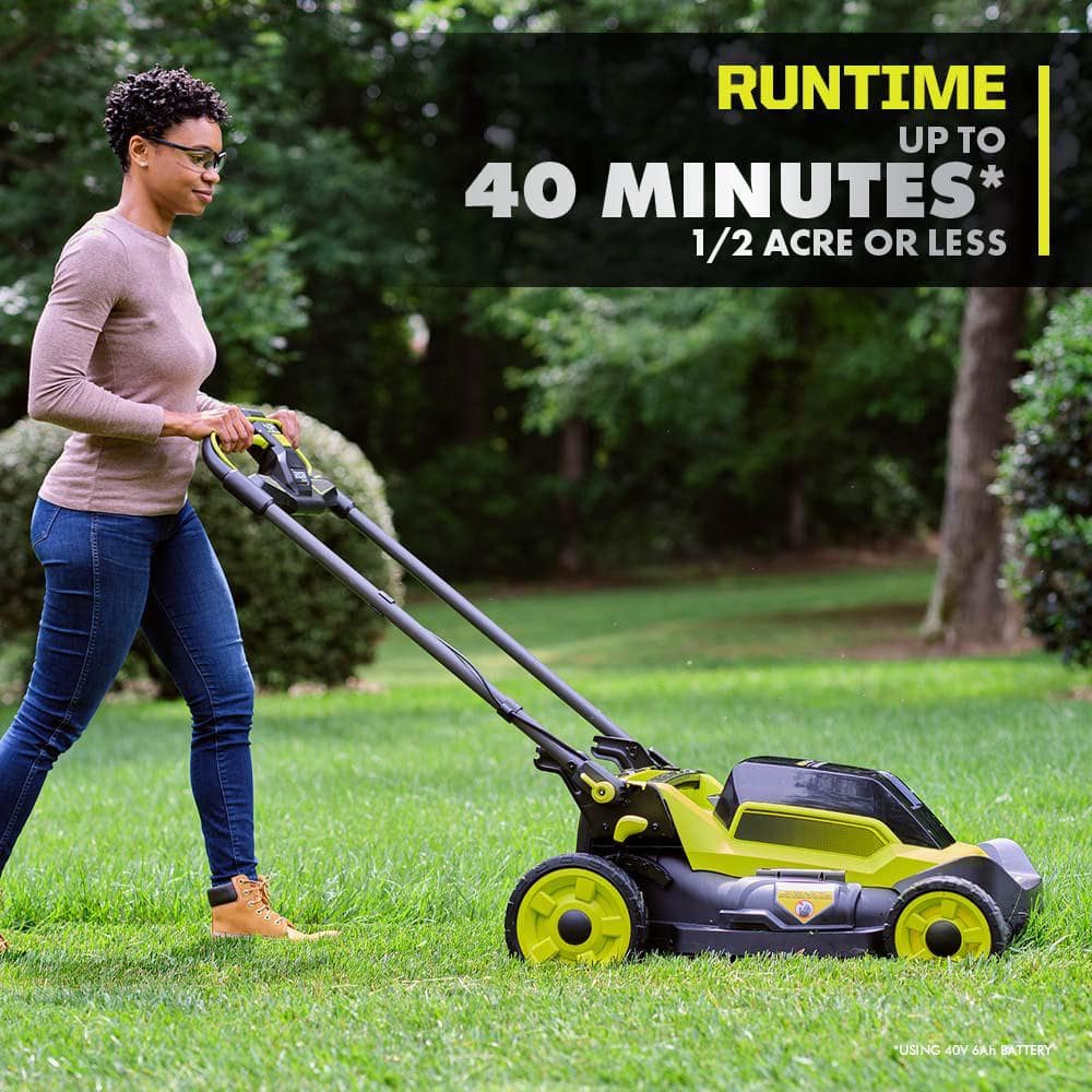 RYOBI 40V HP Brushless 20 in. Cordless Electric Battery Walk Behind Self-Propelled Mower with 6.0 Ah Battery and Charger
