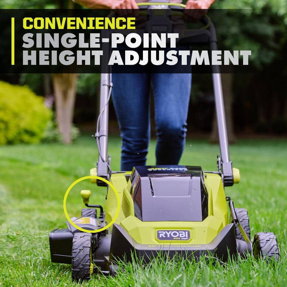 RYOBI 40V HP Brushless 20 in. Cordless Electric Battery Walk Behind Self-Propelled Mower with 6.0 Ah Battery and Charger