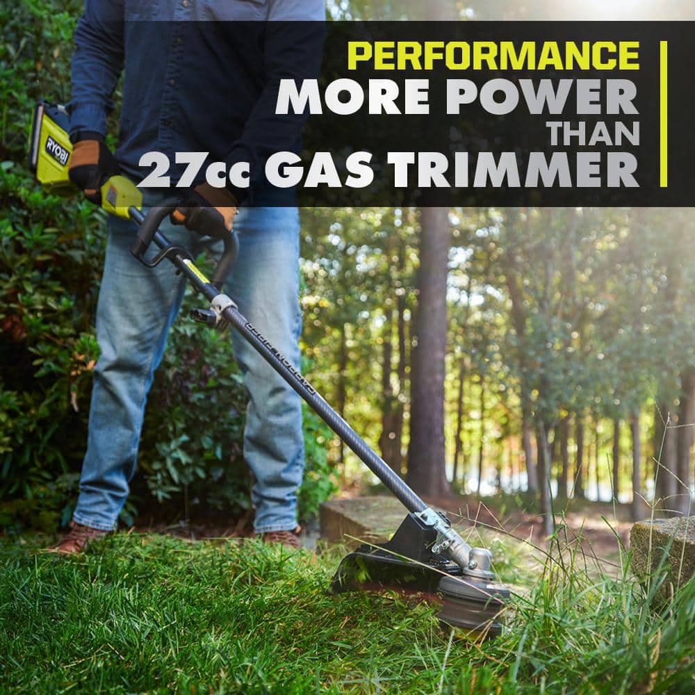 RYOBI 40-Volt HP Brushless 20 in. Cordless Electric Walk Behind Self-Propelled Mower and Trimmer - (2) Batteries/(2) Chargers