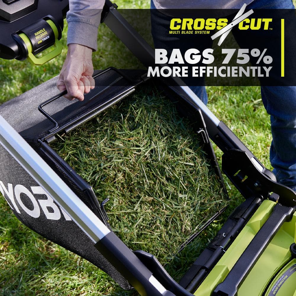 RYOBI 40V HP Brushless Whisper Series 21. in Walk Behind Self-Propelled All Wheel Drive Mower - (2) 6.0 Ah Batteries & Charger