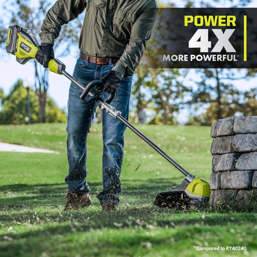 RYOBI 40V HP Brushless Whisper Series 21" Walk Behind Self-Propelled All Wheel Drive Mower, Trimmer/Blower/Batteries/Chargers