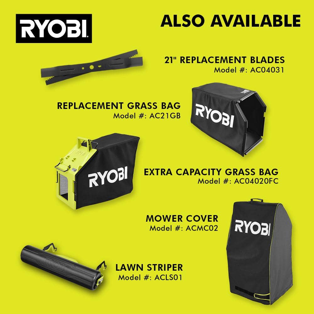RYOBI 40V HP Brushless Whisper Series 21. in Walk Behind Self-Propelled All Wheel Drive Mower - (2) 6.0 Ah Batteries & Charger