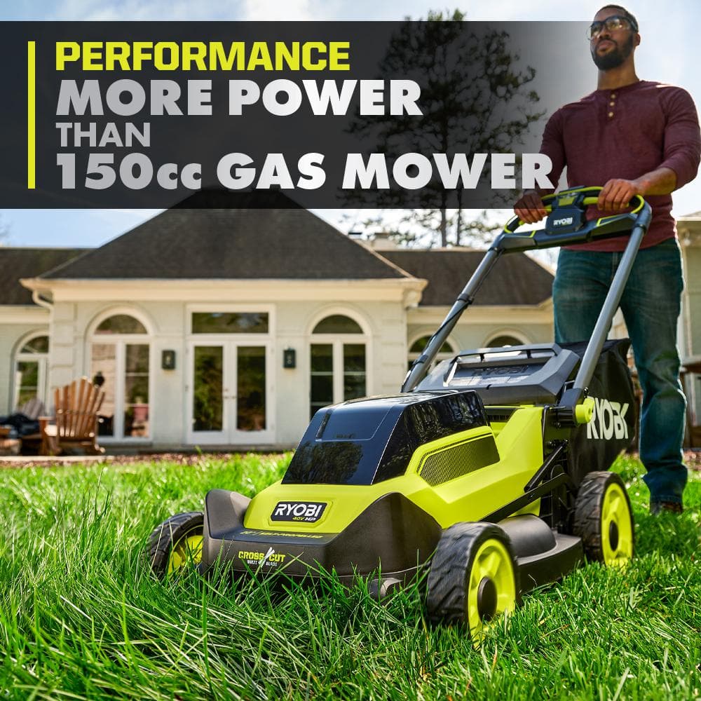 RYOBI 40V HP Brushless 20 in. Cordless Electric Battery Multi-Blade Walk Behind Self-Propelled Mower - 8.0Ah Battery & Charger