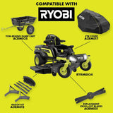 RYOBI 80V HP Brushless 54 in. Battery Electric Cordless Zero Turn Mower & Mulch Kit - 80V Batteries, 40V Batteries