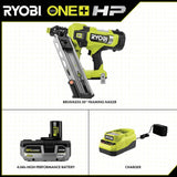 RYOBI ONE+ HP 18V Brushless Cordless 30° Framing Nailer Kit with 4.0 Ah HIGH PERFORMANCE Battery and Charger