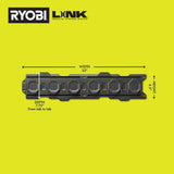 RYOBI LINK Tool Crate with LINK 7-Piece Wall Storage Kit and LINK Wall Rails (2-Pack)