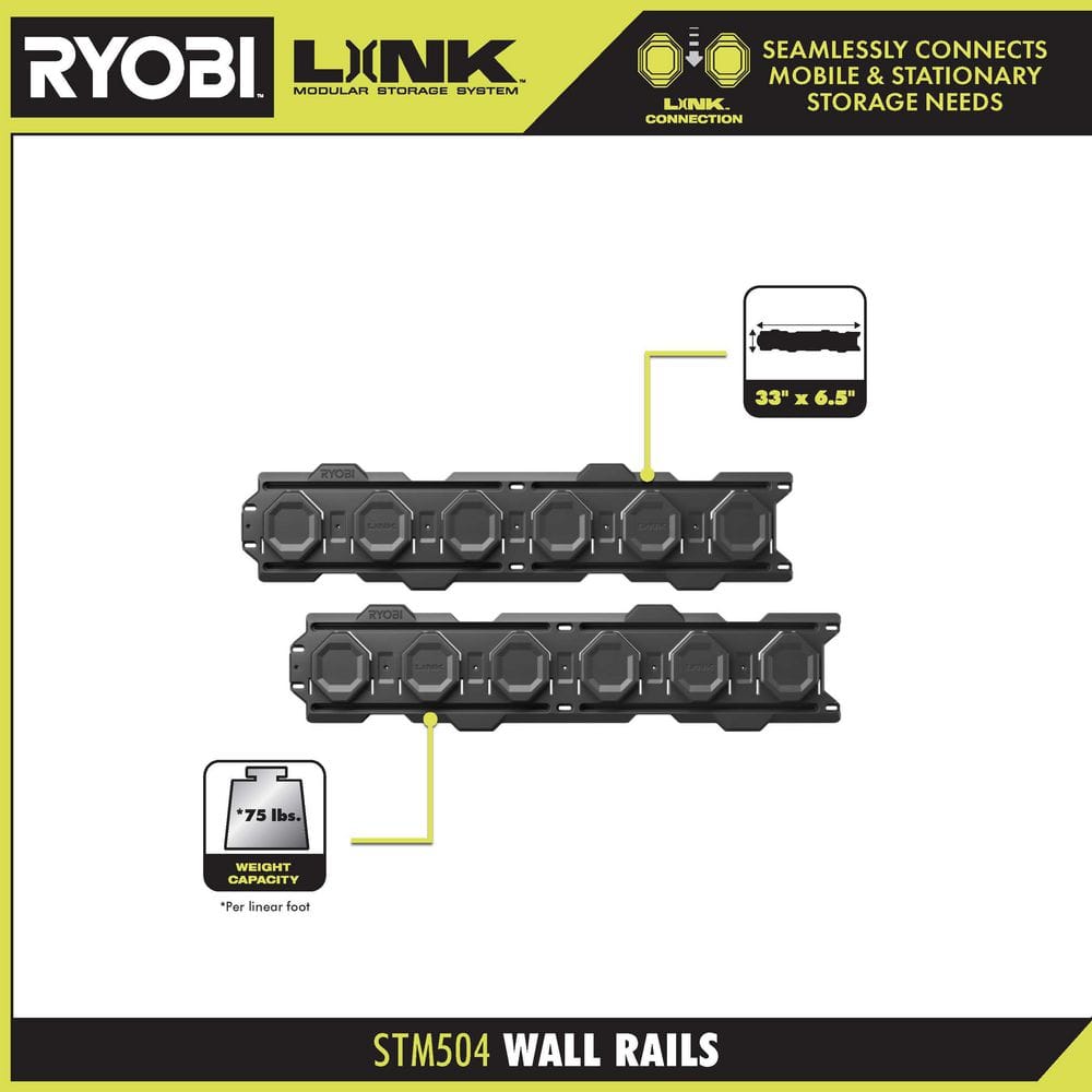 RYOBI LINK Medium Tool Crate with Wall Rails