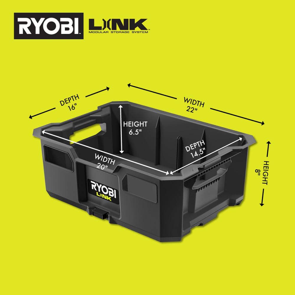RYOBI LINK Medium Tool Crate with Wall Rails