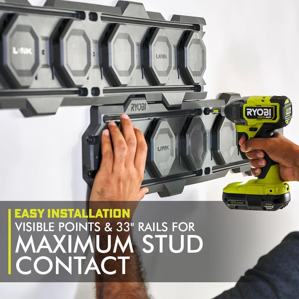 RYOBI LINK Medium Tool Crate with Wall Rails