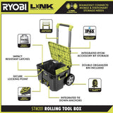 RYOBI 22.2 in. LINK Rolling Tool Box with Standard Tool Box