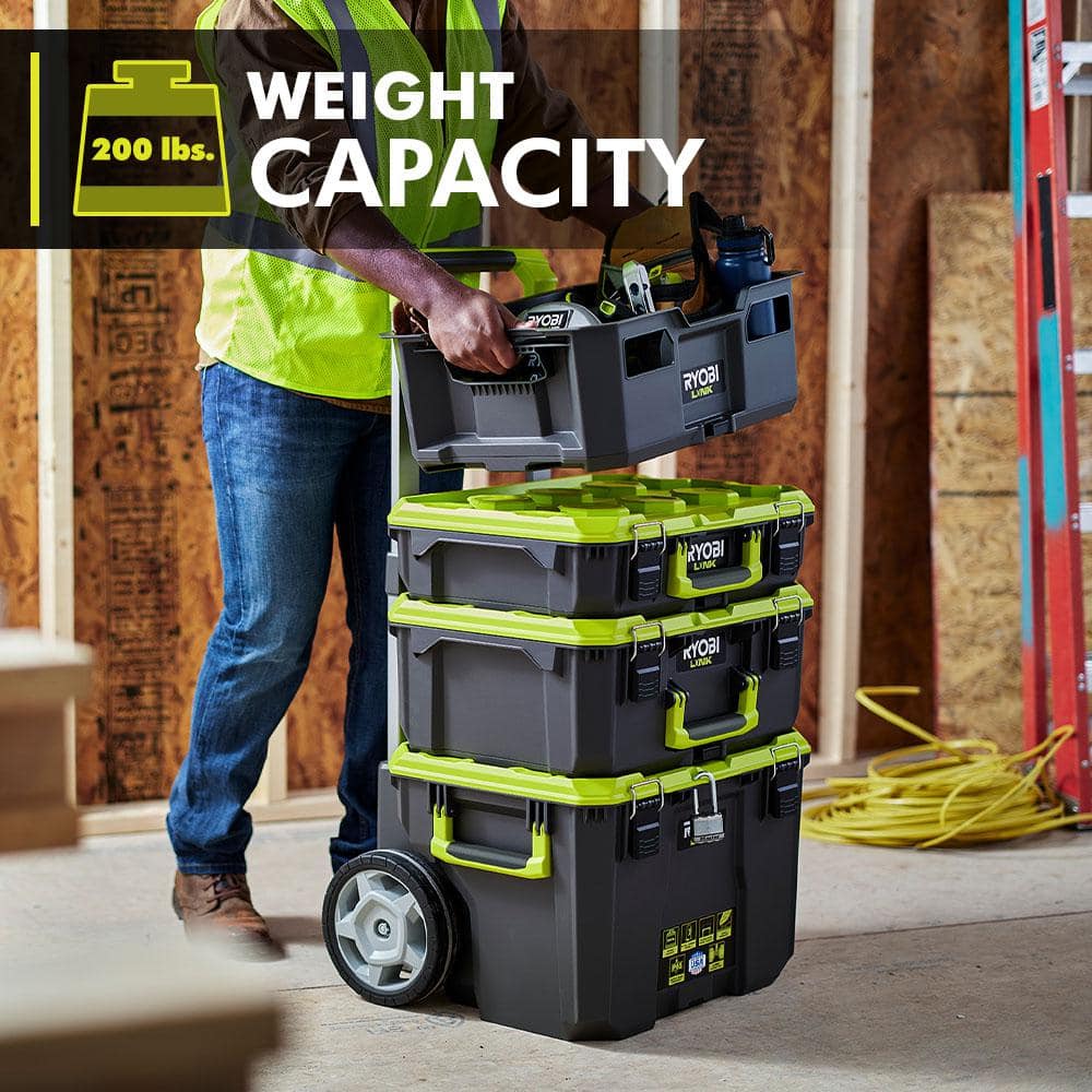 RYOBI 22.2 in. LINK Rolling Tool Box with Standard Tool Box