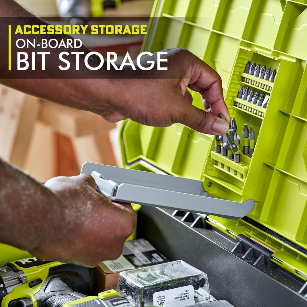 RYOBI LINK Rolling Tool Box and Standard Tool Box with Wall Rail (2-Pack)