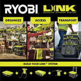 RYOBI LINK Rolling Tool Box with LINK Medium Tool Box and LINK Tool Crate