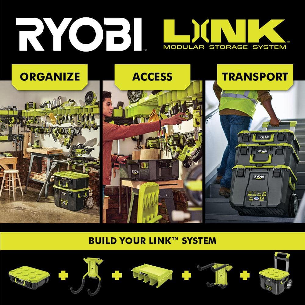 RYOBI LINK Rolling Tool Box and Quick Release Handle Kit
