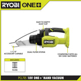 RYOBI ONE+ 18V Cordless Multi-Surface Handheld Vacuum (Tool Only)