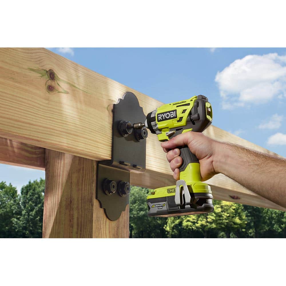 RYOBI ONE+ 18-Volt Cordless Brushless 3-Speed 1/4 in. Hex Impact Driver Kit with Belt Clip, 2.0 Ah Battery and Charger