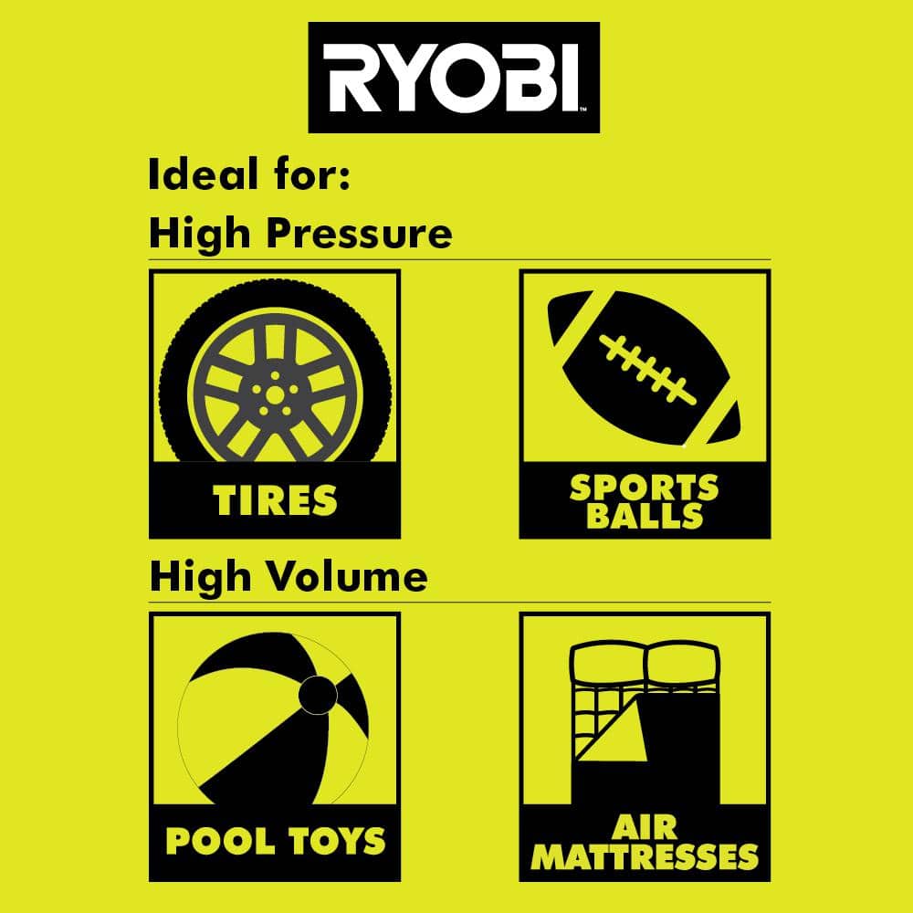 RYOBI ONE+ 18V Cordless Dual Function Inflator/Deflator(Tool Only)