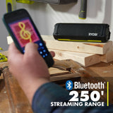 RYOBI USB Lithium Cordless Bluetooth Charging Speaker Kit with 2.0 Ah Battery and Charging Cable