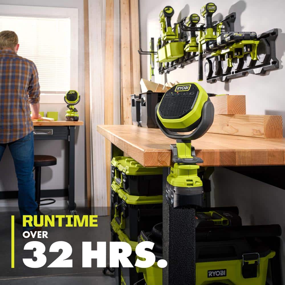 RYOBI ONE+ 18V Cordless VERSE Clamp Speaker 5-Pack (Tools Only)