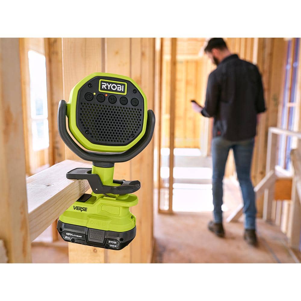 RYOBI ONE+ 18V Cordless VERSE Clamp Speaker 5-Pack (Tools Only)