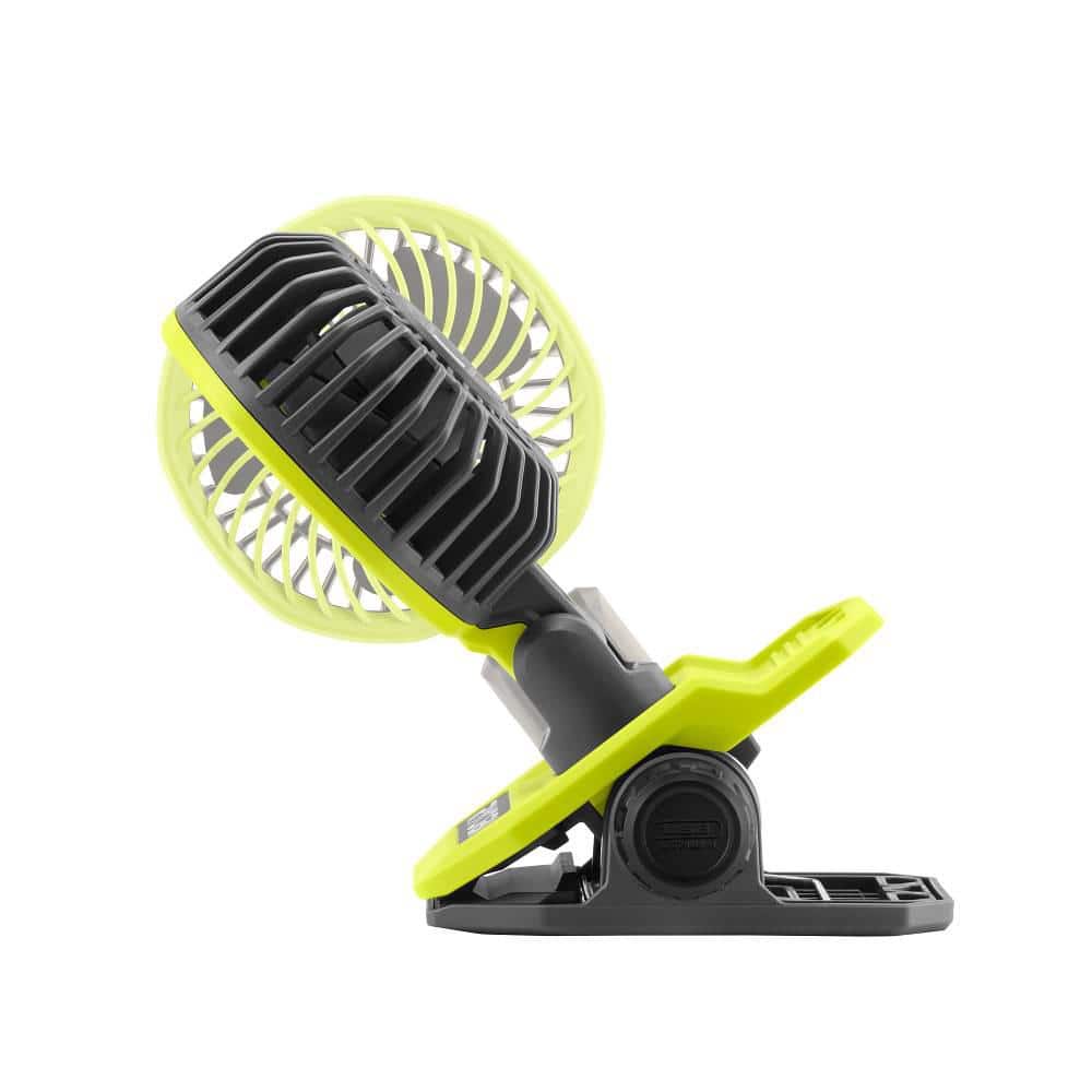 RYOBI USB Lithium Clamp Fan Kit with 2.0 Ah USB Lithium Battery and Charging Cable