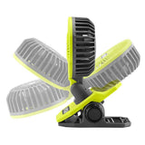 RYOBI USB Lithium Clamp Fan Kit with 2.0 Ah USB Lithium Battery and Charging Cable