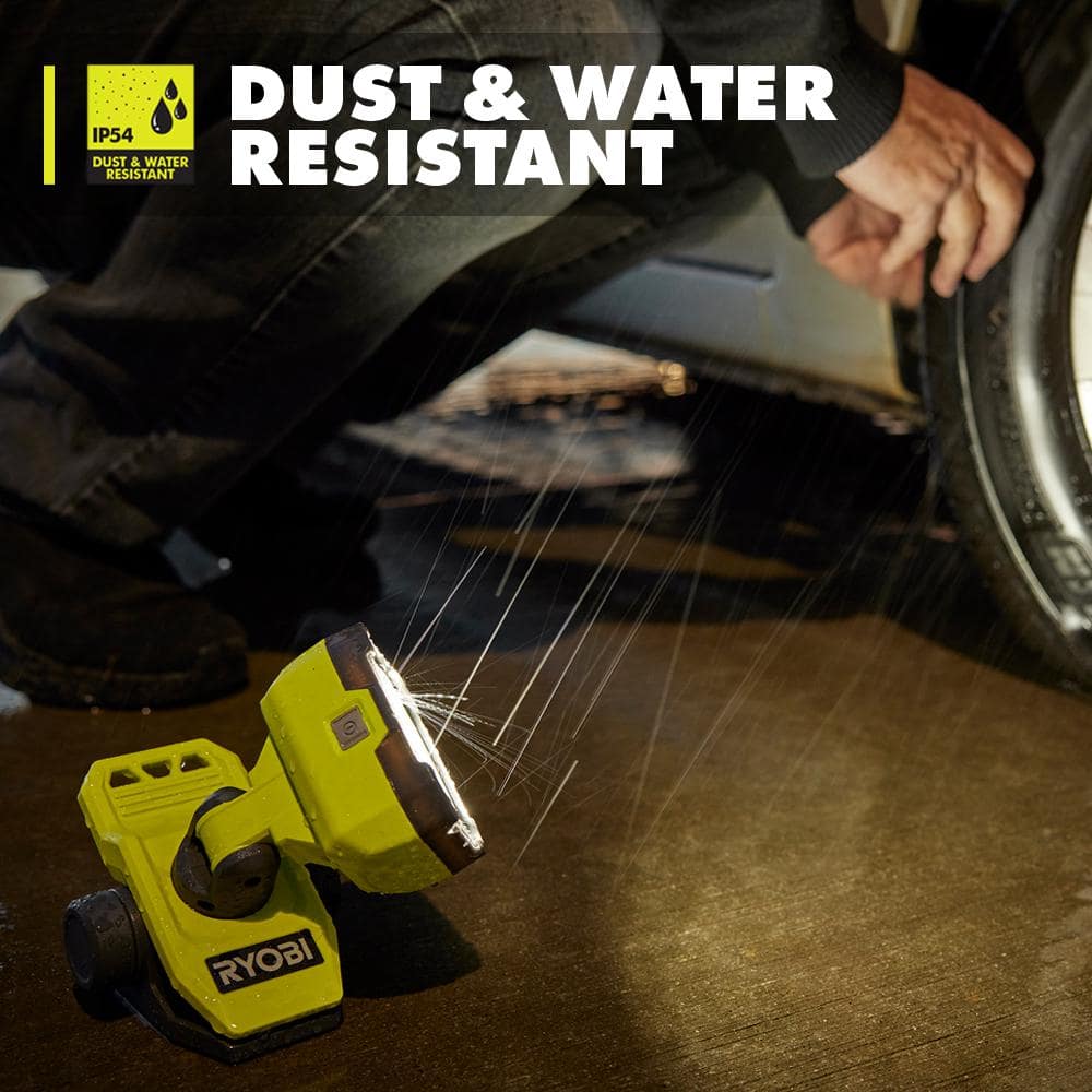 RYOBI USB Lithium Magnetic Clamp Light Kit with 2.0 Ah Battery and Charging Cable