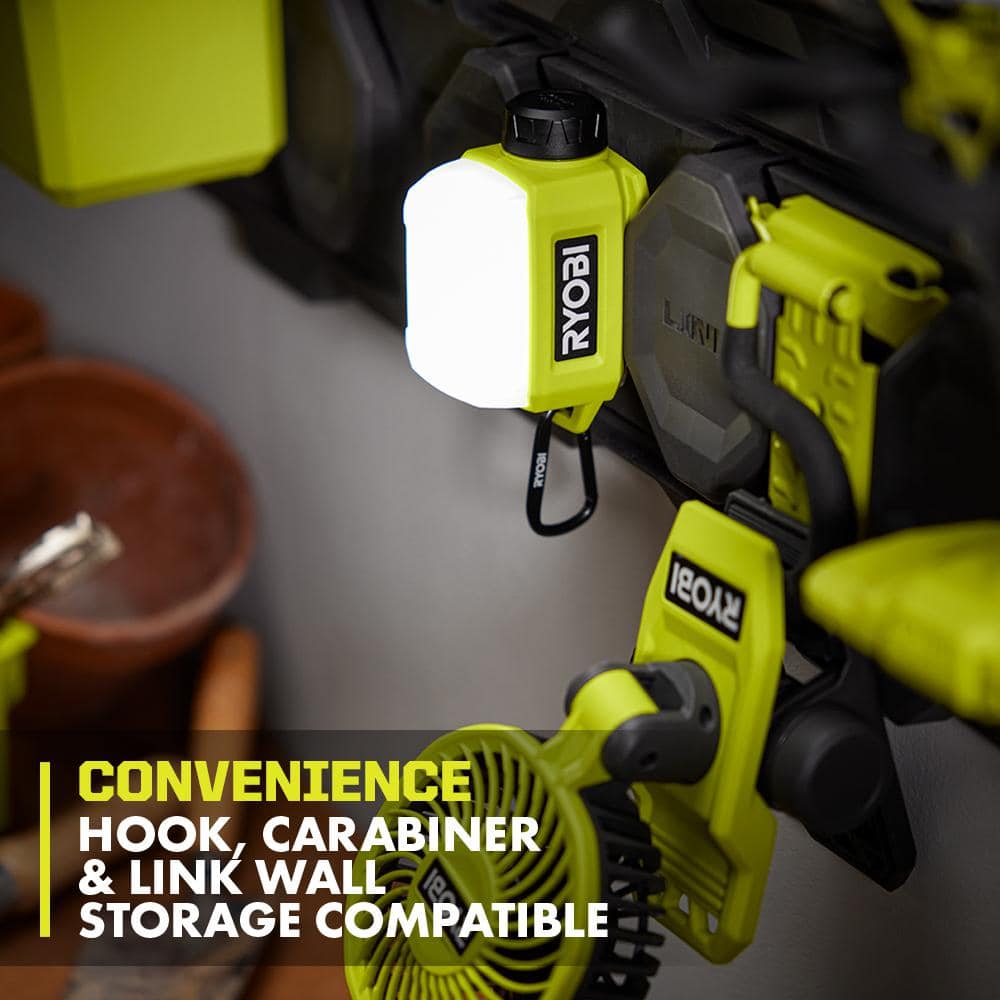 RYOBI USB Lithium Compact Cordless Area Light Kit with (1) 2Ah USB Battery and Charging Cable