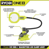 RYOBI ONE+ 18V LED Magnifying Clamp Light (Tool Only)
