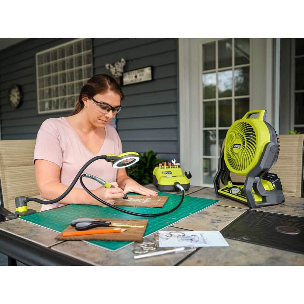 RYOBI ONE+ 18V Cordless LED Magnifying Clamp Light 2-Pack (Tools Only)