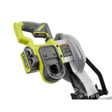 RYOBI ONE+ 18V Cordless 7-1/4 in. Compound Miter Saw (Tool Only) with Blade and Blade Wrench