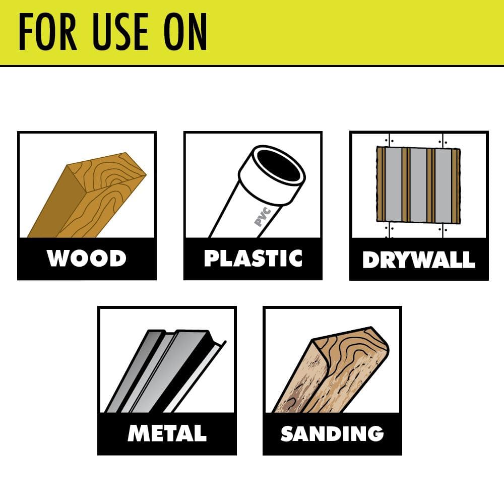 RYOBI ONE+ HP 18V Brushless Cordless Oscillating Multi-Tool (Tool Only) with 4-Piece Wood Oscillating Multi-Tool Blade Set