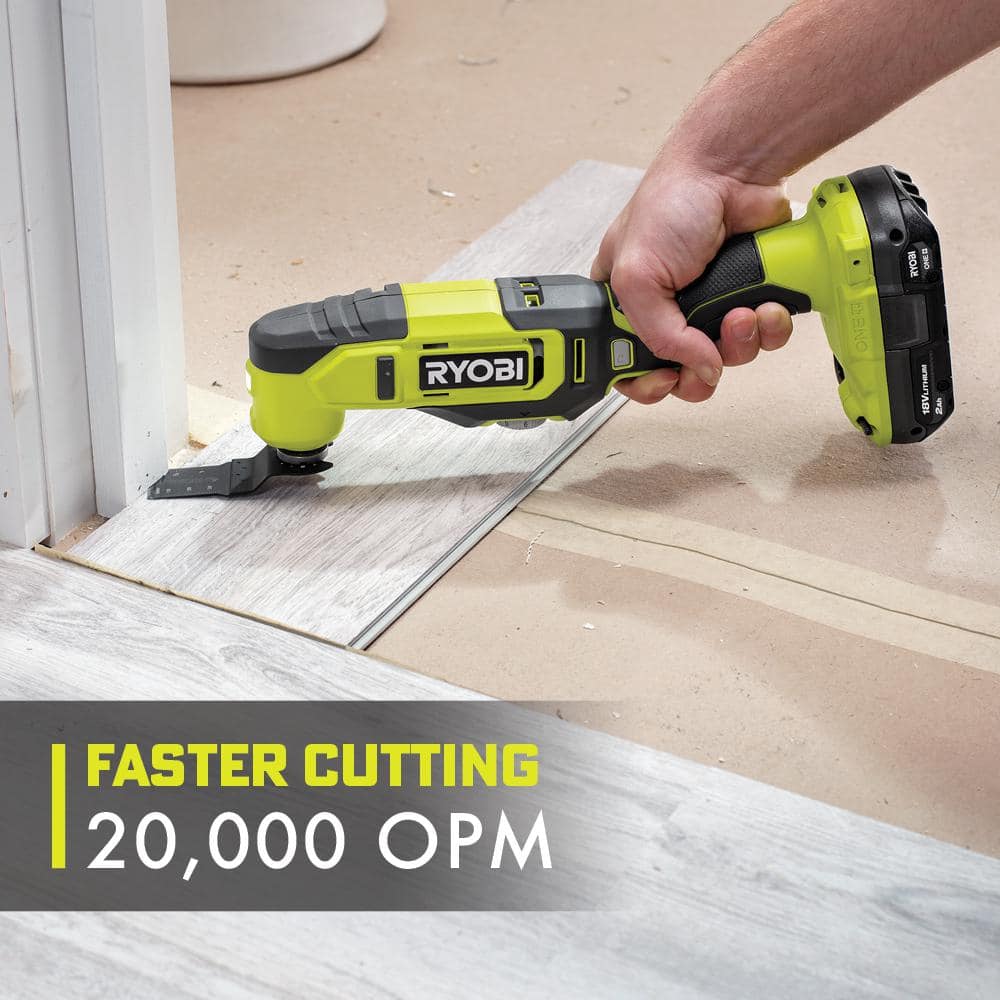 RYOBI ONE+ 18V Cordless Oscillating Multi-Tool Kit with 2.0 Ah Battery and Charger