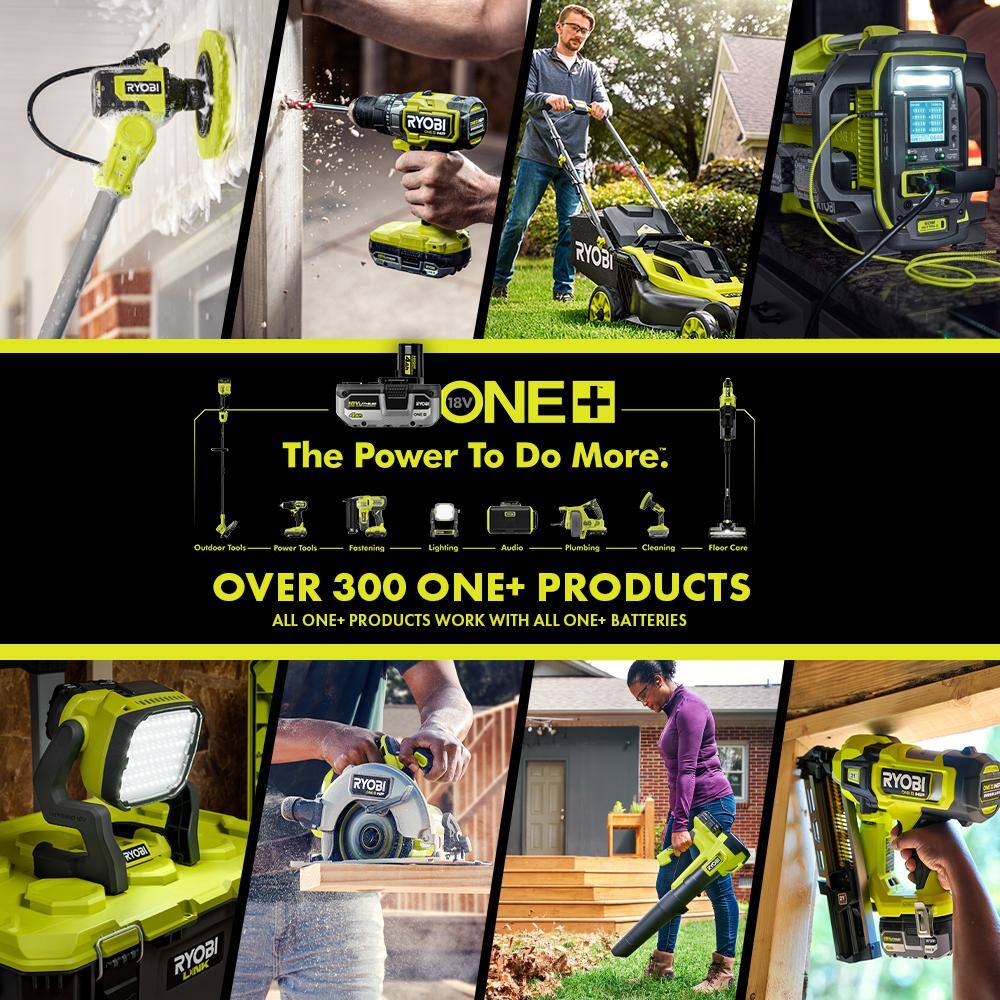 RYOBI ONE+ 18V Cordless 3-1/4 in. Planer with Dust Bag, 2.0 Ah Battery, and Charger