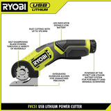 RYOBI USB Lithium Power Cutter Kit with USB Lithium 2.0 Ah Lithium Rechargeable Battery